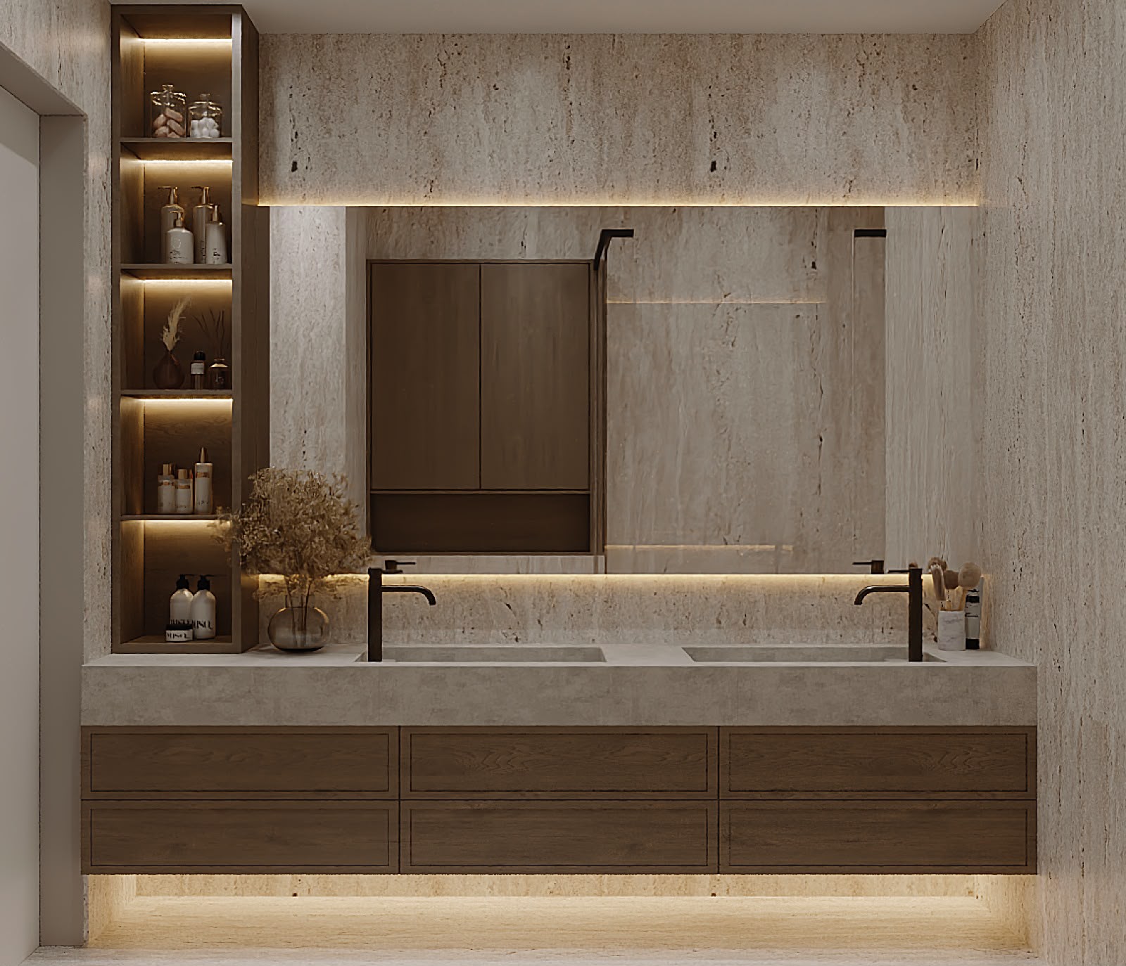 06_Bathroom_Travertine_Double_Vanity