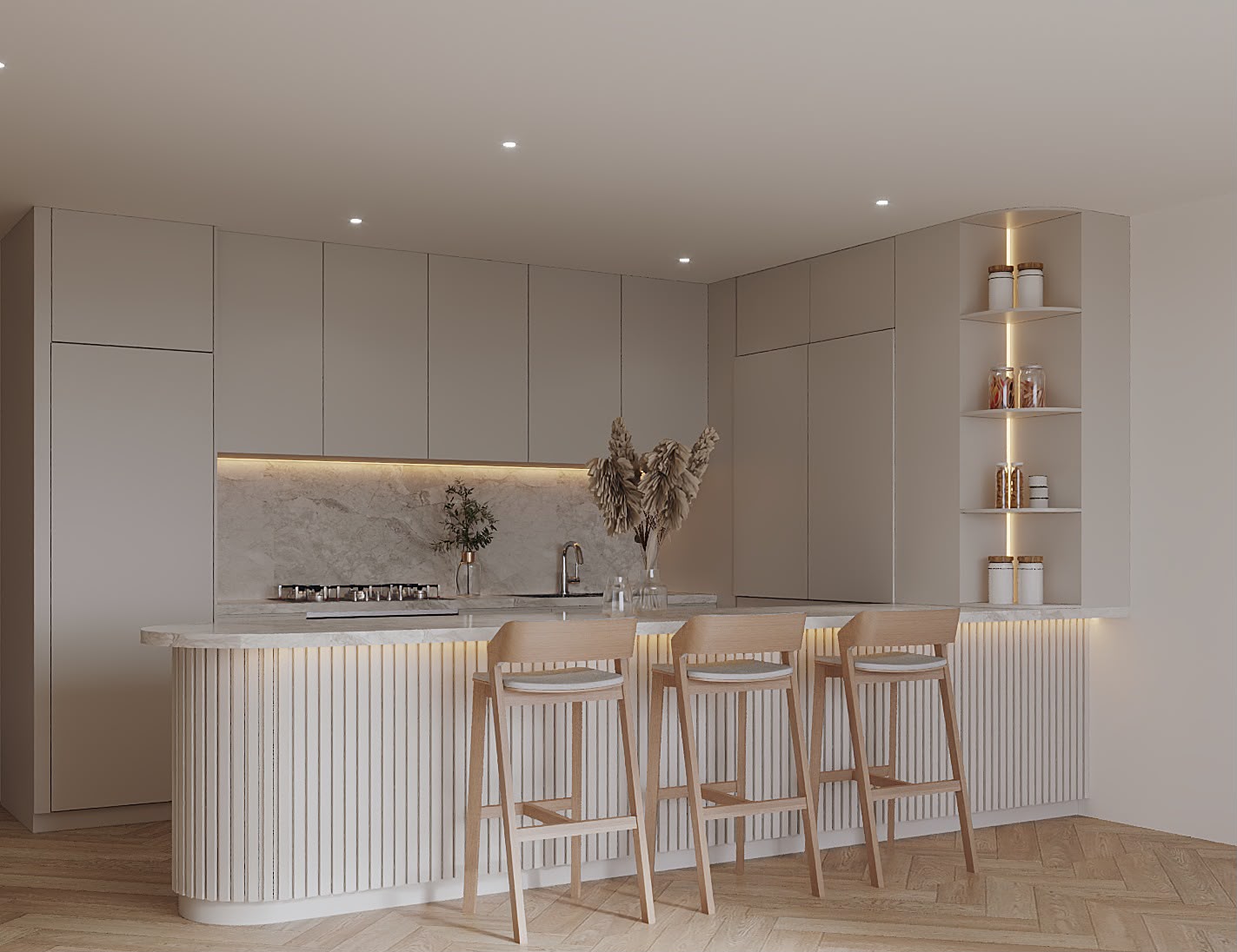 08_Modern_Beige_Kitchen_Side_View
