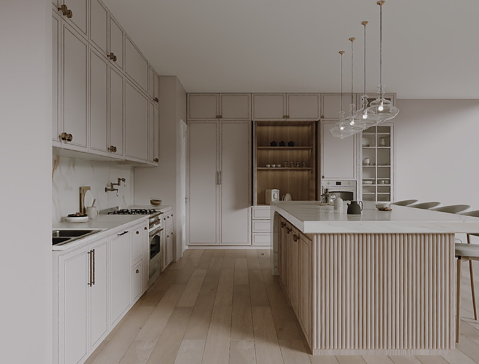 13_Traditional_White_Kitchen_Side_View