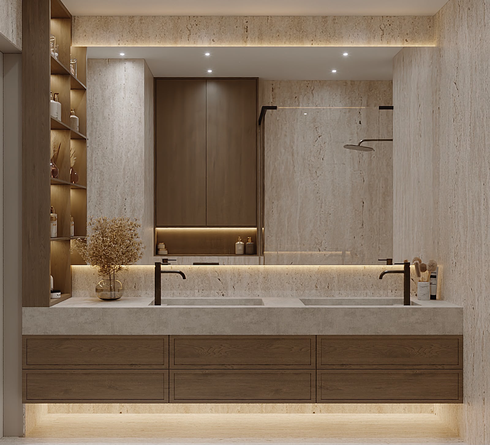 17_Bathroom_Travertine_Double_Vanity_Alternate
