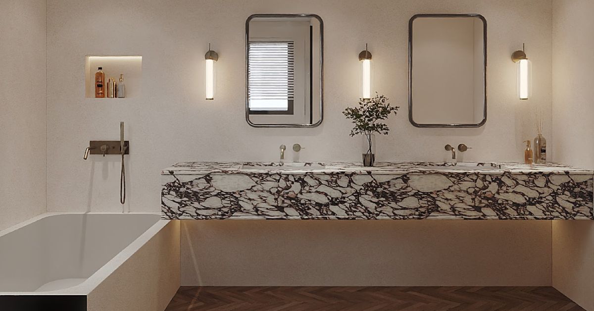 Double Vanity Bathroom Design in Dubai